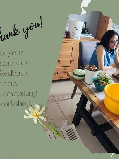 A heartfelt thank you to everyone who provides such generous feedback on my composting workshops. It truly makes the work feel meaningful.