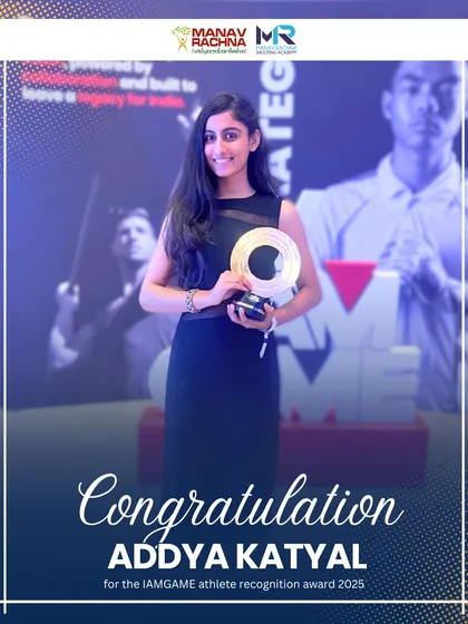 We celebrate our shooter Addya Katyal for receiving the prestigious 'I Am Game Award 2025', which recognizes outstanding young athletes for their skill, spirit, and sportsmanship.
