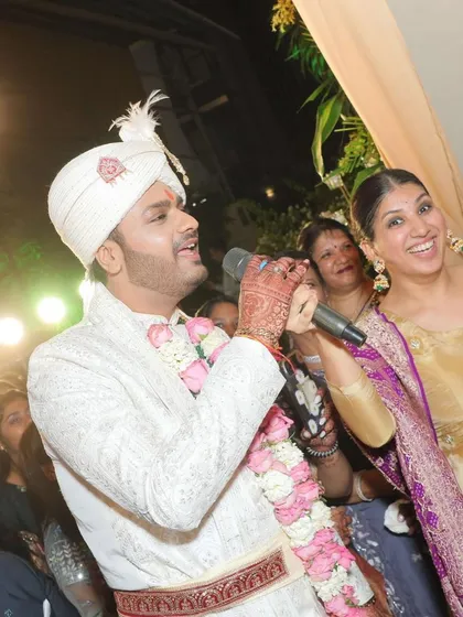Even the groom gets on the mic. I love encouraging the man of the hour to express his joy and excitement.