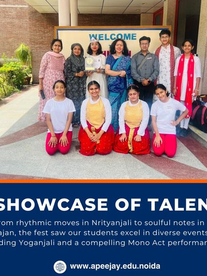 Our students showcased a wide range of talents at the Cultural Fest. From the rhythmic moves in Nrityanjali to the soulful notes in Bhajan, and compelling performances in Yoganjali and Mono Act, they excelled in diverse events.