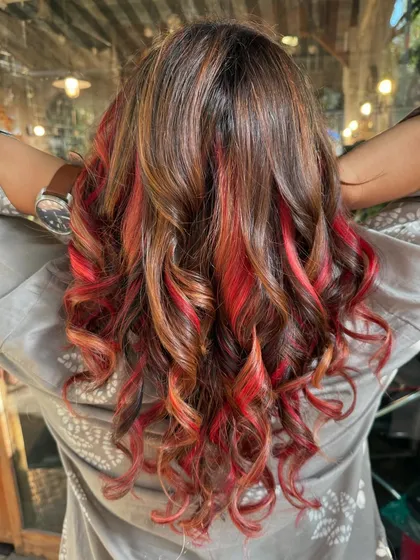 The back view of the 'Peach Delight' color, showing the beautiful blend of peach, pink, and caramel.