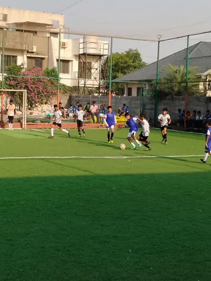 An intense moment from the Peace Soccer Cup in Lonavala. Our players are constantly exposed to competitive match environments to build experience and resilience.