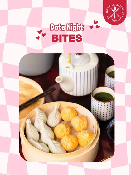 A romantic meal for two featuring my handmade dimsums, served with tea.