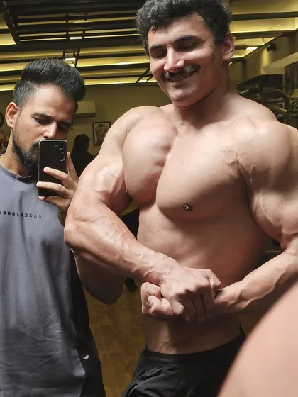 We create monsters. This is the kind of size and chest fullness we build in the off-season.