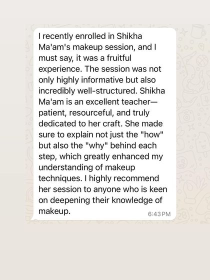 Shikha Agarwal - Personal Self-Makeup Classes Hear From My Students photo 52