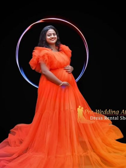Pre Wedding Attire - Maternity Shoot Gown Rental Fairytale Ruffled Gowns photo 4
