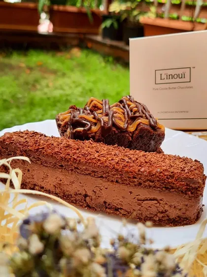 A selection of our chocolate pastries, beautifully packaged and ready to go. Our elegant boxes make our treats a perfect gift for any occasion.