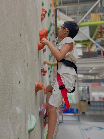 It's amazing to see the focus and determination in young climbers. My birthday parties are not just fun, they are a great way for kids to build resilience.