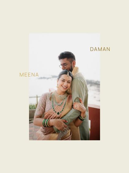 A simple and elegant graphic portrait of the couple. The bride's happy, relaxed lean into her groom's embrace makes for a beautifully composed and personal image.