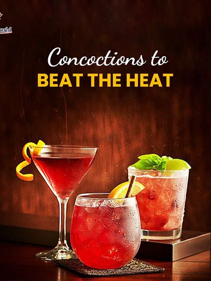 A trio of our red-hued concoctions designed to beat the heat. From a classic martini to a fruity spritzer, we have a refreshing option for every preference.