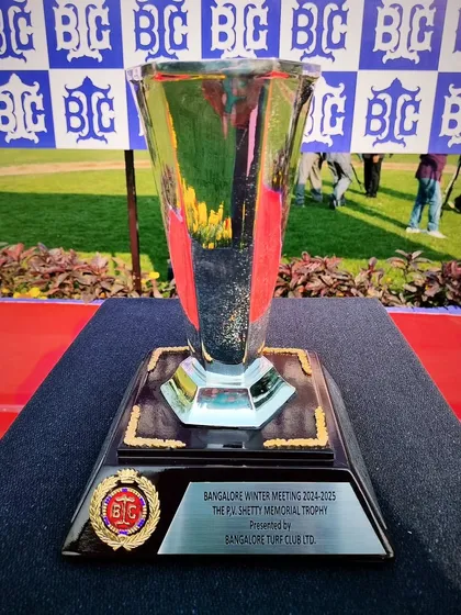 The P.V. Shetty Memorial Trophy, a classic silver vase design.