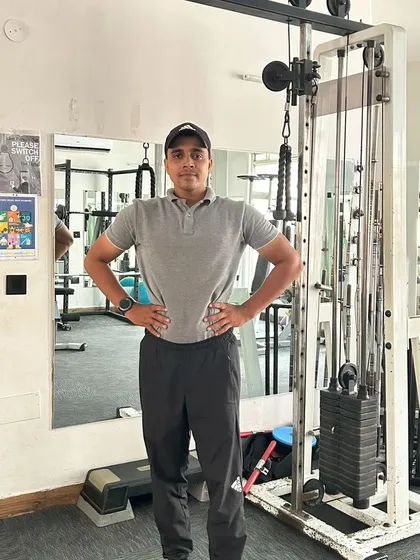 Taking a moment between sets, always ready for the next push.