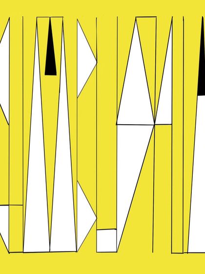 An experiment in abstracting Tamil typography. Can you guess what it says? This is part of my ongoing design work exploring the forms of my language.