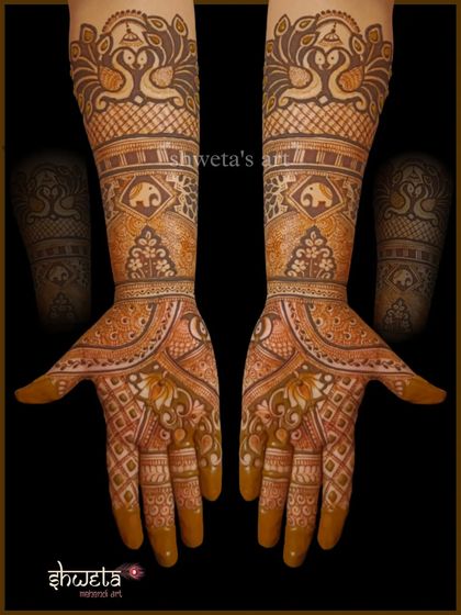 Royal Bridal Mehendi (Hands & Arms) photo 38