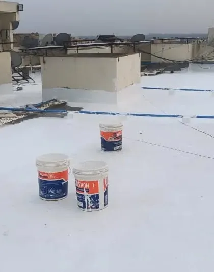My team uses professional tools like rollers to ensure an even and consistent application of the waterproof coating. This method guarantees complete coverage and adherence, which is essential for the 10-year warranty I provide.