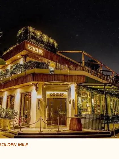 One Golden Mile in Delhi is one of our legacy projects, showcasing our ability to design vibrant, multi-level commercial and hospitality venues. The design uses warm wood and lush greenery to create an inviting, high-end experience.
