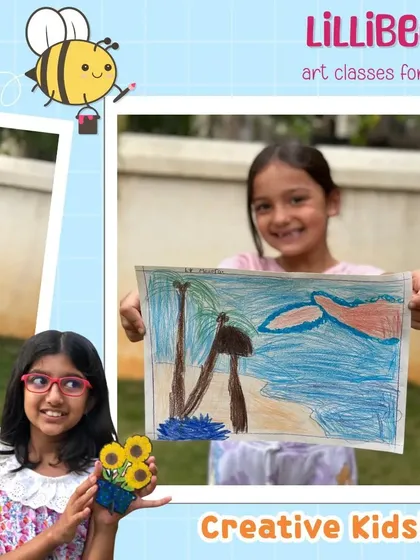A collage of our creative kids. Our classes are a place to create, learn, and have a blast with friends.