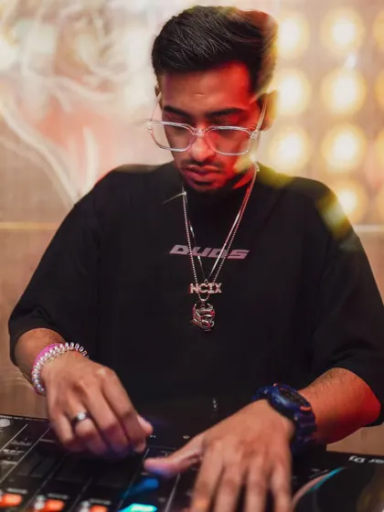 Lights, Music, Magic. A portrait that captures my identity as 'Apke Favourite DJ Ka, Favourite DJ', surrounded by the tools of my trade.