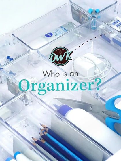 Who is an organizer? It's someone who helps you arrange the tangible clutter in your life and clear years of junk.