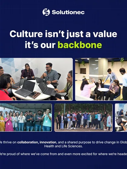 Our culture is the engine of our innovation. This collage captures the collaborative spirit, shared purpose, and dynamic environment that empowers our team to create impactful solutions for the global health and life sciences industries.