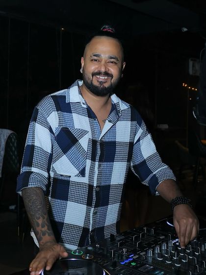 A smiling shot of me at the console at Lux for a Saturday ladies' night.