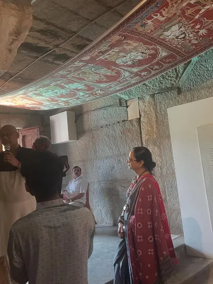 Attending the 'Pampa - Textiles of Karnataka' exhibition at the world heritage site of Hampi was a great honor. It was an incredible showcase of the state's rich textile diversity.