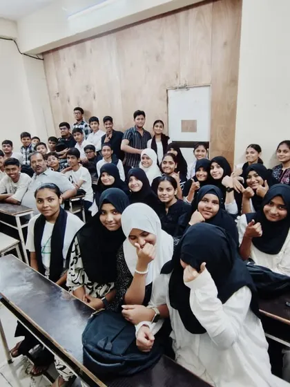 Another group shot of our Mhada branch students enjoying the Black and White theme day.