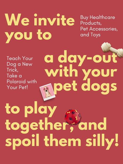 We invite you and your pet dogs for a day out to play together and be spoiled! Our Pawsome Picnic includes activities like learning a new trick and taking a polaroid with your pet.