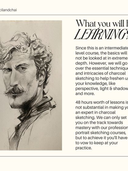 While our 48-hour course won't make you an expert overnight, it will set you on the right track towards mastery in charcoal sketching.