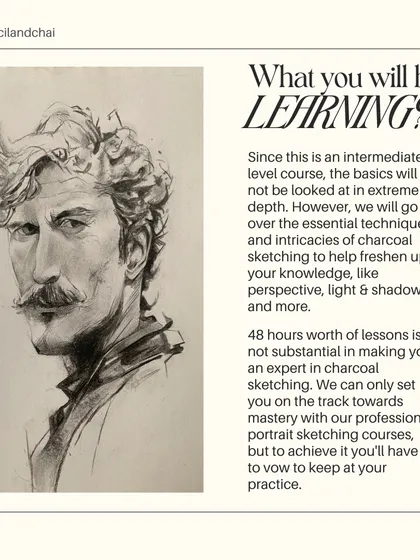 While our 48-hour course won't make you an expert overnight, it will set you on the right track towards mastery in charcoal sketching.