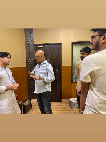 Another angle from the "12th Fail" recording session with Shantanu Moitra uncle.