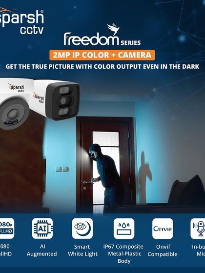 Get the true picture even in the dark with our Freedom Series 2MP IP Color+ Camera. Its smart white light technology ensures a color output at night, making it easier to identify details.