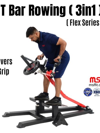 The reverse grip T-Bar row in action. This grip places more emphasis on the lower lats and biceps for a different training stimulus.