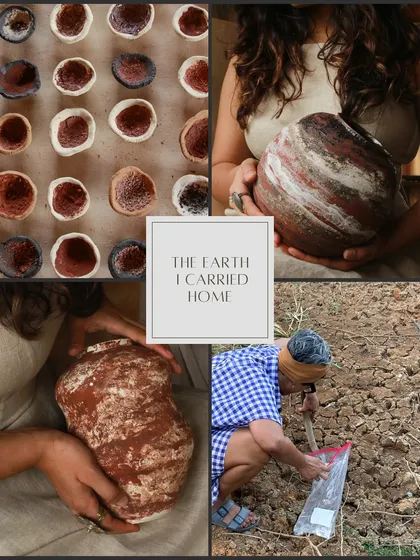 A glimpse into the process behind the '100 Explorations' project. From foraging earth in lava fields and lakebeds to testing glazes, each step was a memory in the making, transforming ordinary vessels into story-filled art.