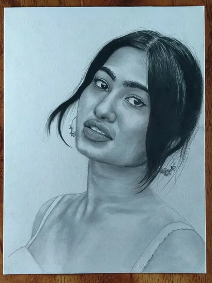 A modern portrait with a focus on the subject's expression and features. This was drawn for one of my followers.