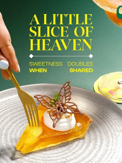 A little slice of heaven. This beautiful tart with a chocolate butterfly is one of our signature desserts, because I believe sweetness is best when shared.