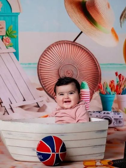 Splish, splash, and a whole lot of sass. This little one is ready for a day at the beach.