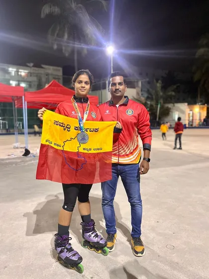 Representing Karnataka with pride. Here is national silver medalist Ananya after her win at the 2022 championships in Bengaluru.