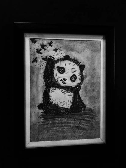 A collection of my other framed A4 size zentangle and sketch artworks, including various animals and patterns.