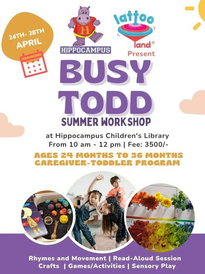 The Busy Todd Summer Workshop is here! This caregiver-toddler program is filled with rhymes, read-alouds, crafts, and lots of sensory play to keep little ones happily engaged.