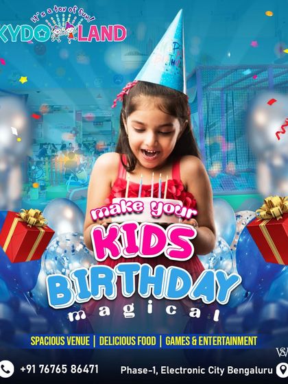 I believe in making every kid's birthday magical. With a spacious venue, delicious food, and non-stop entertainment, I take care of all the details so you can focus on celebrating your little one.