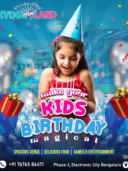 I believe in making every kid's birthday magical. With a spacious venue, delicious food, and non-stop entertainment, I take care of all the details so you can focus on celebrating your little one.