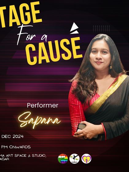 Sapana, one of our core team members and a talented performer herself, takes the stage. Our community is built by people who lead by example.