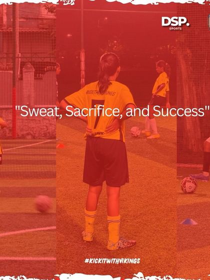 Sweat, Sacrifice, and Success. This image captures the essence of our training philosophy, showing our players fully engaged in drills on the field. The hard work starts here.