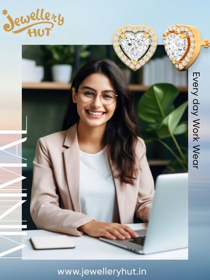 Confidence that shines through your 9 to 5. The Halo Heart Stud is the perfect piece of minimal workwear, adding subtle sparkle and timeless charm to your professional look.