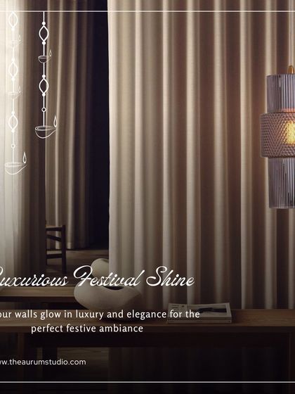 A textured glass hanging light creates a luxurious and elegant festive ambiance. Its soft glow is perfect for adding a touch of sophisticated shine to your celebrations.