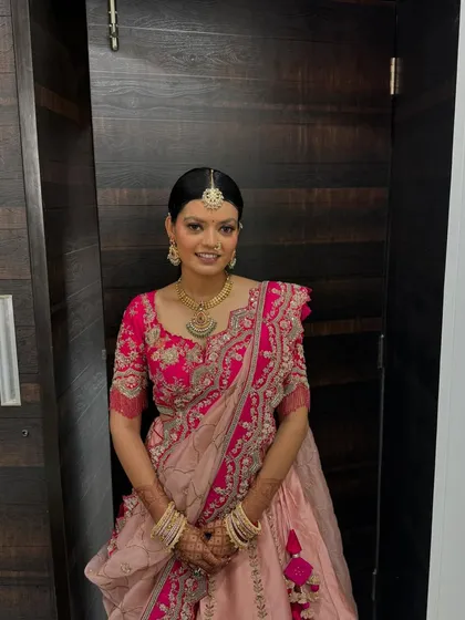 A portrait of the bride's sister-in-law, looking radiant and happy.
