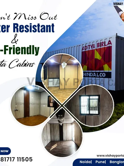 Our porta cabins are designed to be water-resistant and eco-friendly. We use materials that are durable and can withstand different weather conditions, ensuring a long-lasting structure.