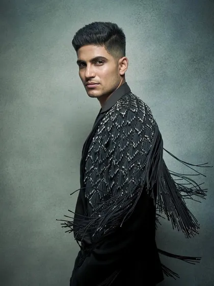 Styling sportsman Shubman Gill is always exciting. For this look, I chose a statement jacket by Rohit Gandhi and Rahul Khanna with dramatic fringe detailing, creating a high-fashion moment that’s bold and full of movement.