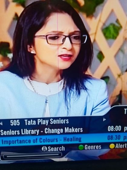 A screenshot of my appearance on the Tata Play Seniors channel, where I discussed my books and the importance of marketing.